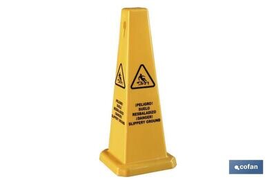 CONO A 4 CARAS "SUELO RESBALADIZO"