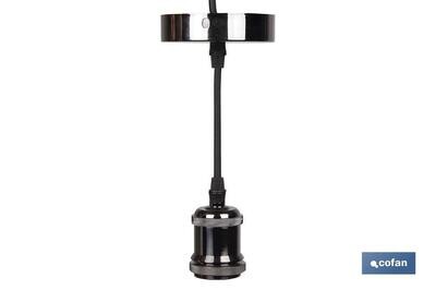 PORTALAMPARAS (cable+roset�n)  N�QUEL E27 100X10CM