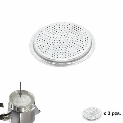 Filtro Cafetera Aluminio Classic / Inducci�n 3 Tazas (3 Unidades)
