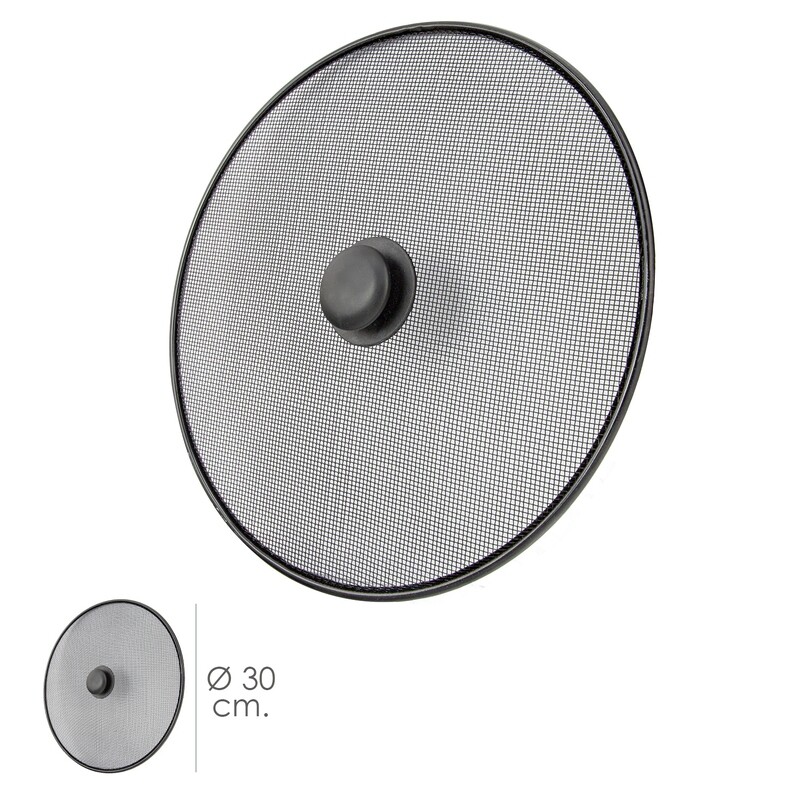 Tapa Anti Salpicaduras Sarten Acero � 30 cm. Negro.