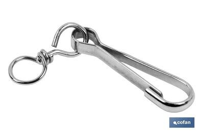 MOSQUET�N GIRATORIO NIQUELADO 100mm