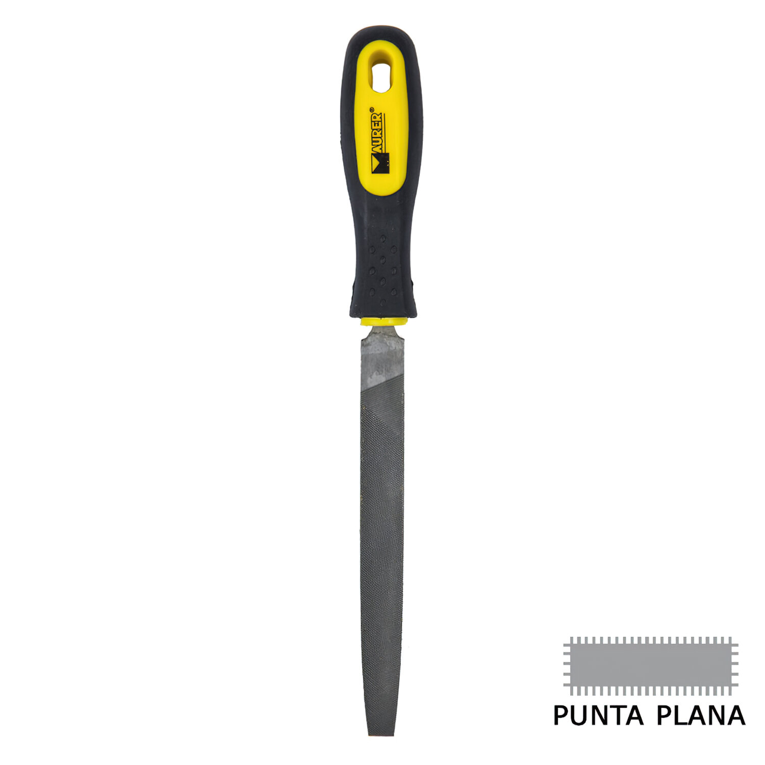 Lima Maurer Con Mango Plana Punta Entrefina 8"