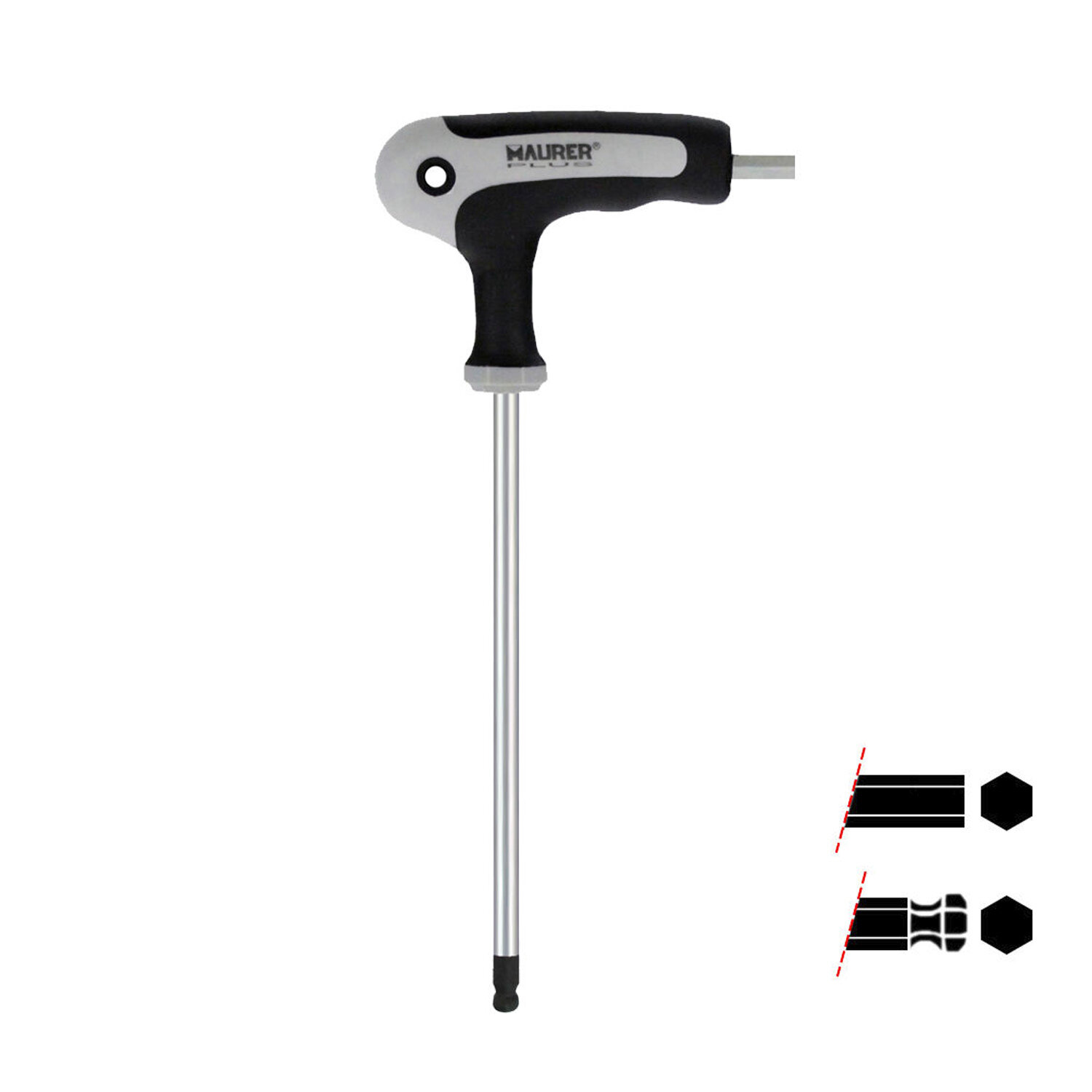 Llave Allen Maurer Con Mango "T" Con Bola 12,0 mm