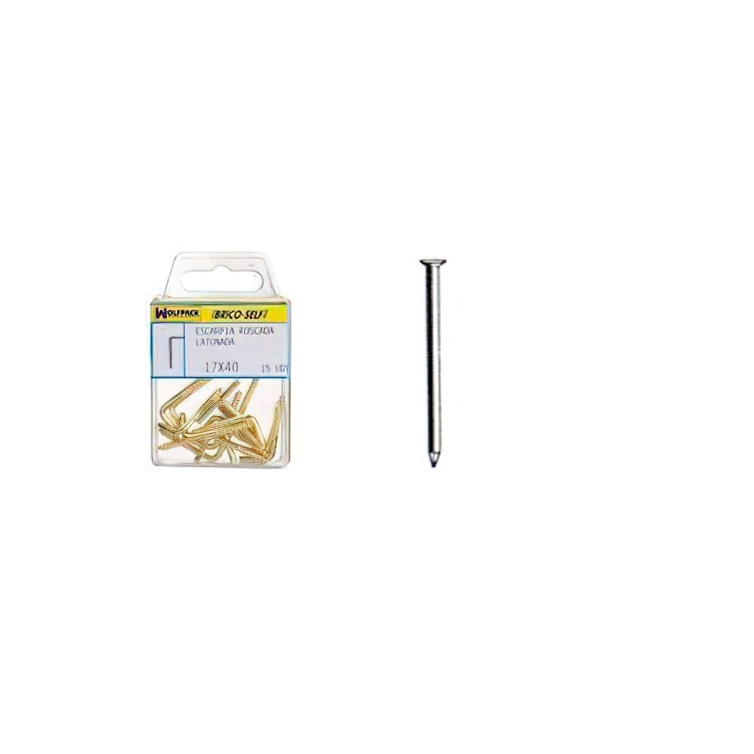 Punta Acero C�nica Latonada 2,00x40 mm. 20 unidades