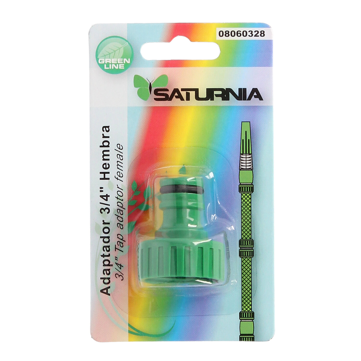 Adaptador Manguera Plastico 3/4 hembra  Blister