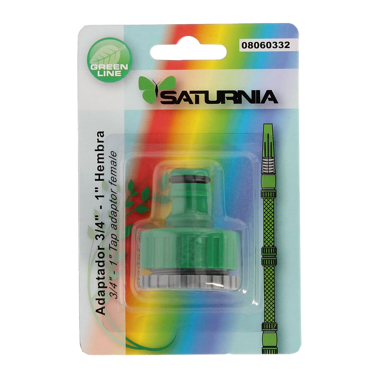 Adaptador Manguera Pl�stico 3/4 - 1" Hembra   Blister