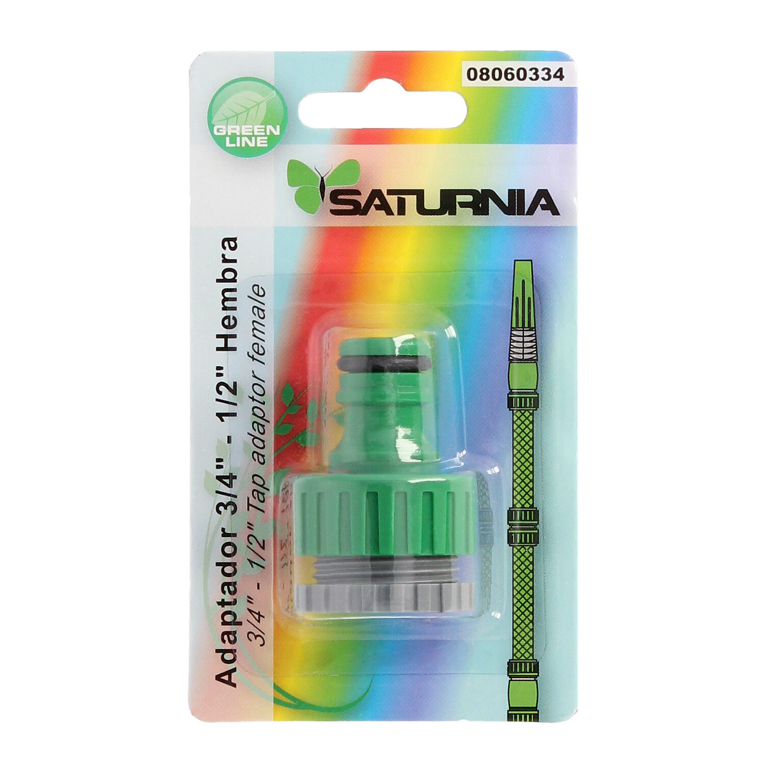 Adaptador Manguera Plastico 3/4-1/2" Hemba Blister