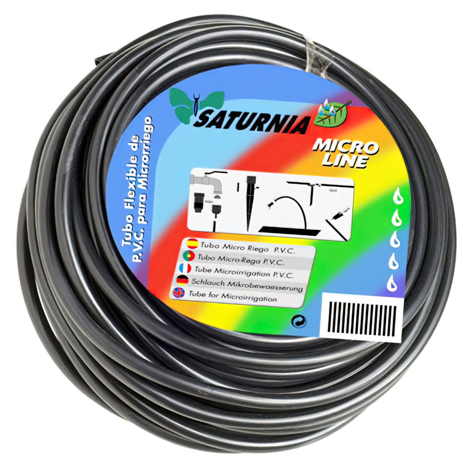 Goteo Microtubo Pvc (Rollo 10 Metros) Saturnia