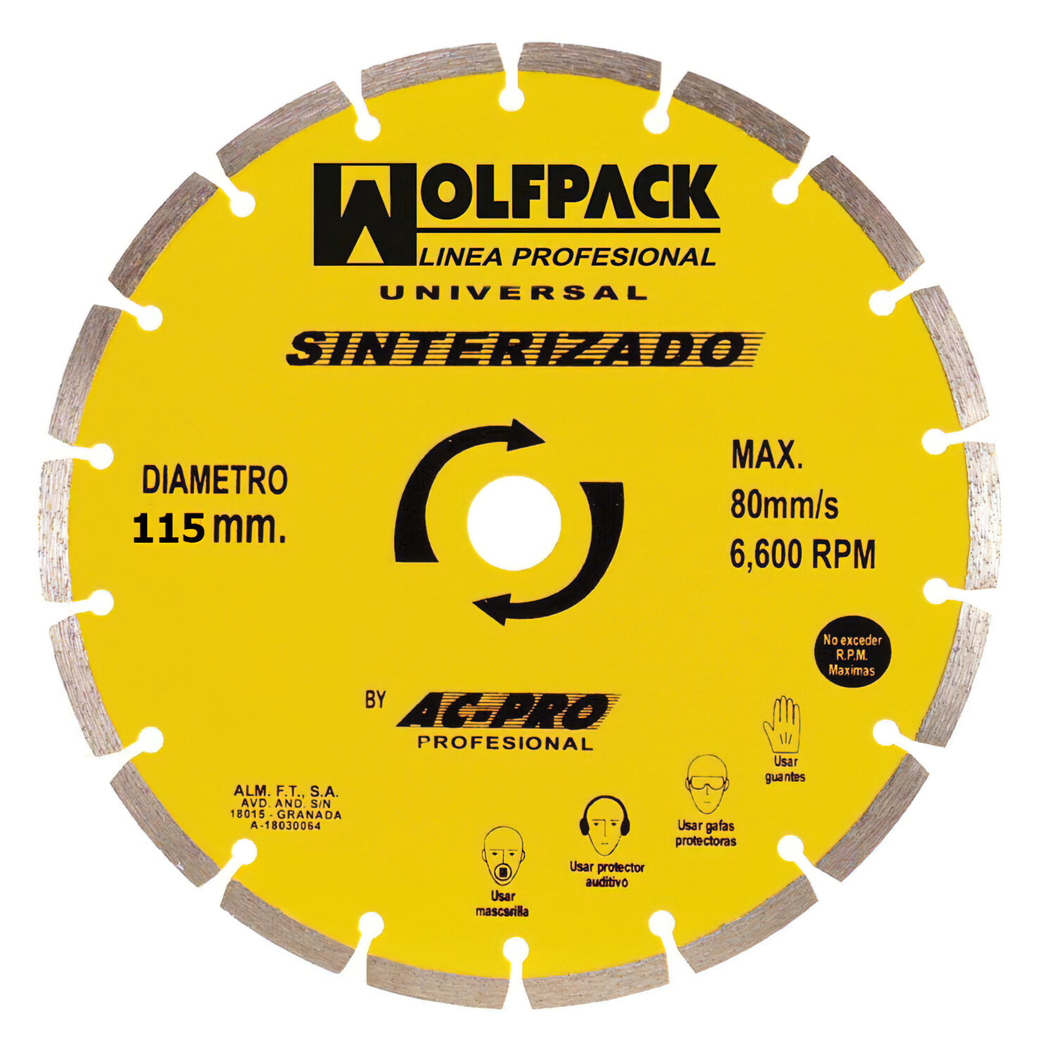 Disco Diamante 115 mm. General Obra Segmentado Sinterizado