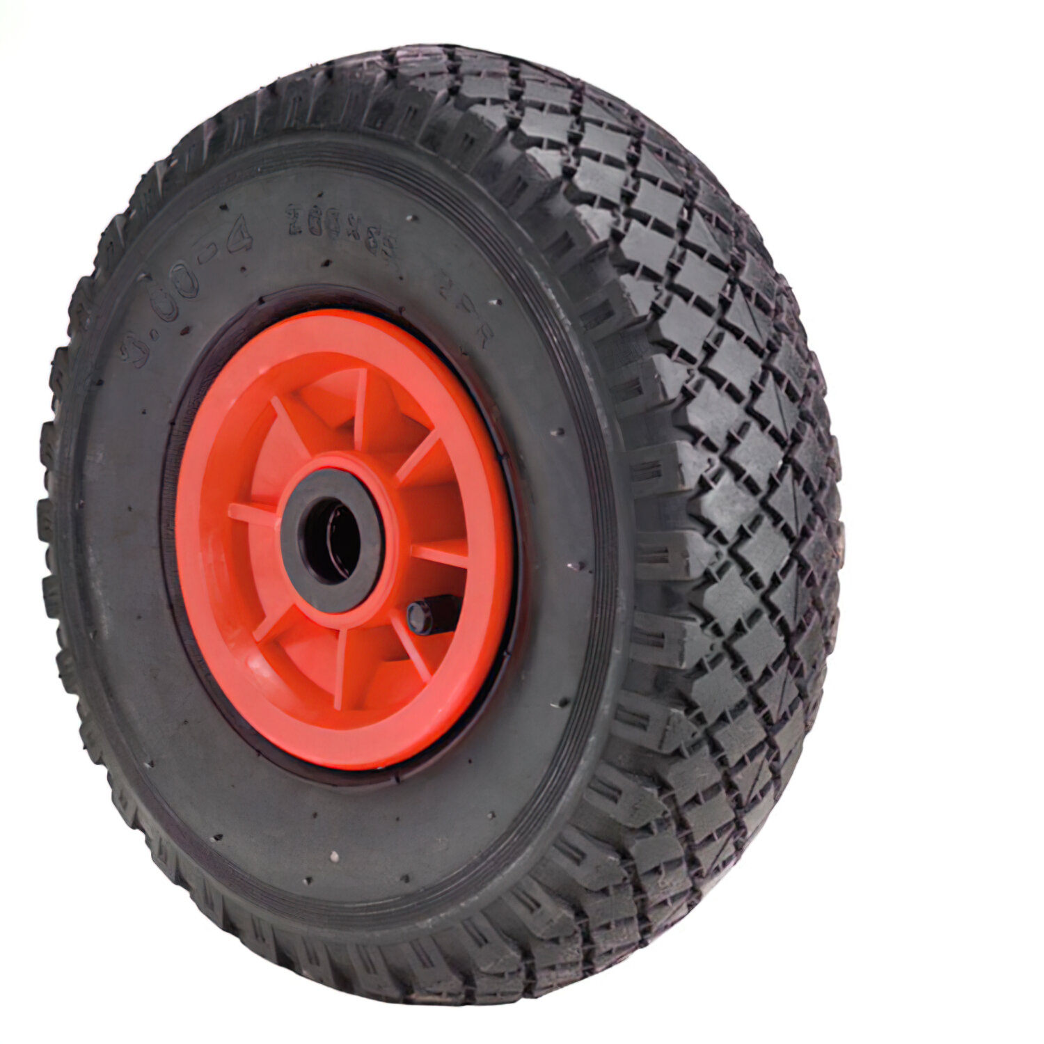 Rueda Carretilla Sacos Neum�tica llanta pl�stico 20 mm.