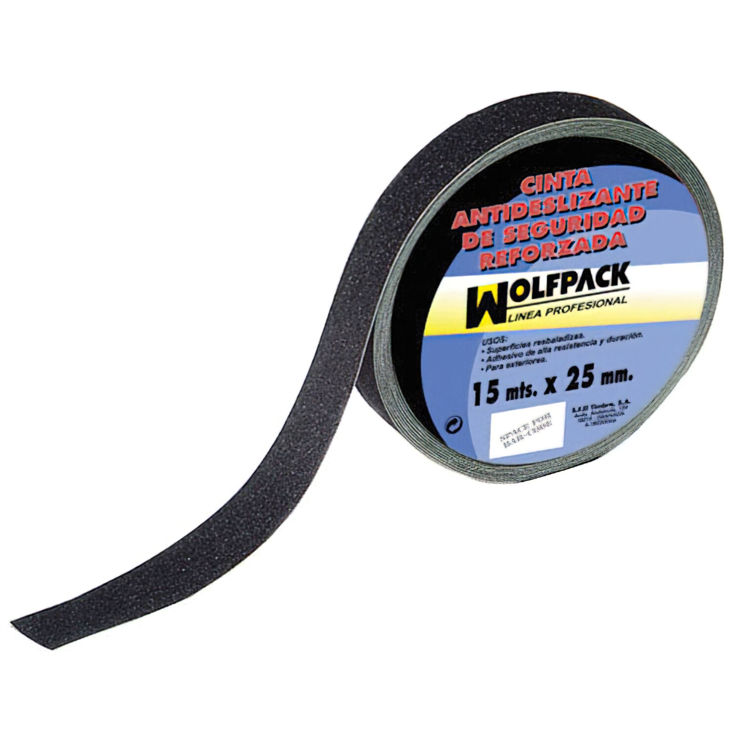 Cinta Antideslizante Negra 15 m. x 25 mm. Uso Dom�stico