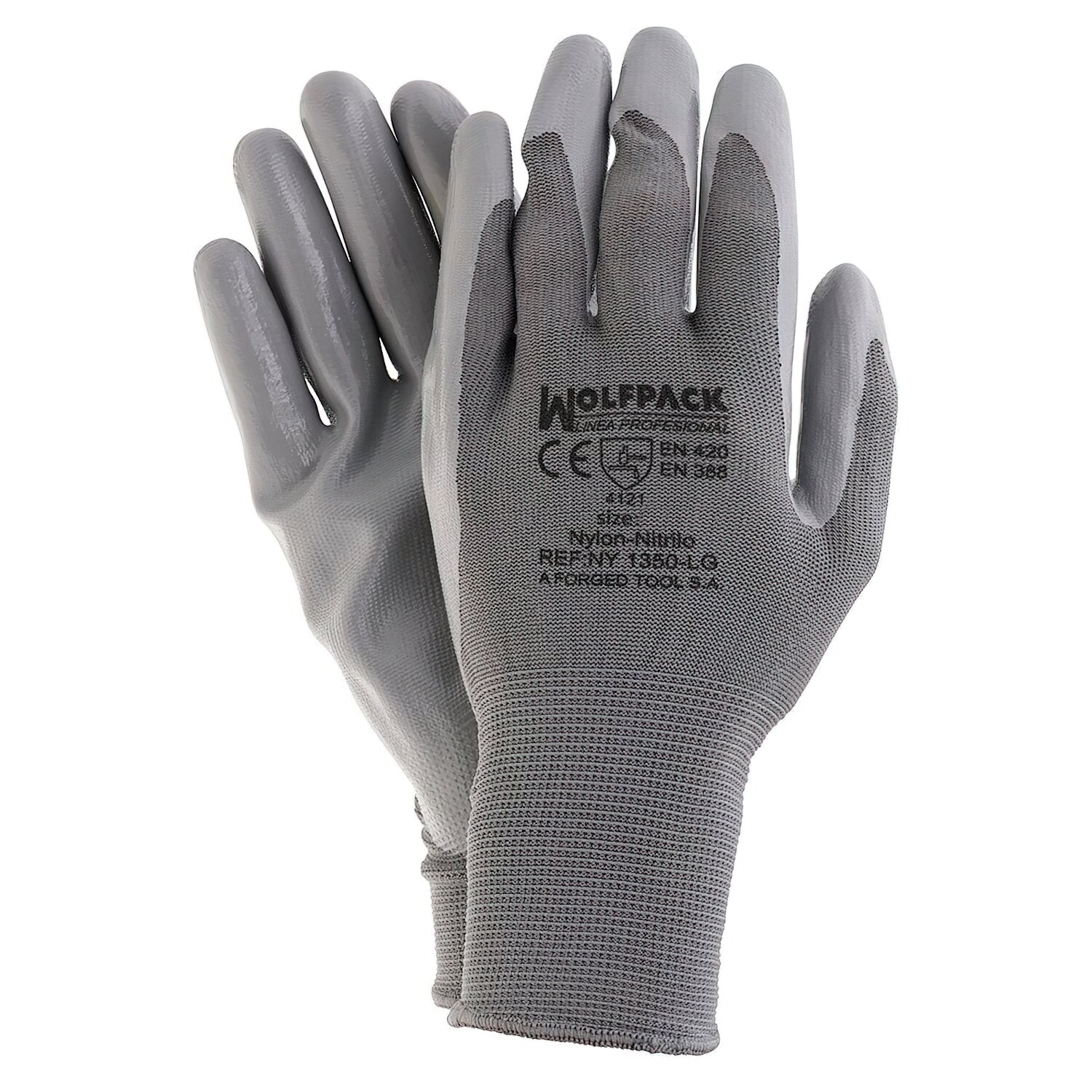 Guantes Nitrilo / Nylon Impregnado con Colgador  9" (Par)