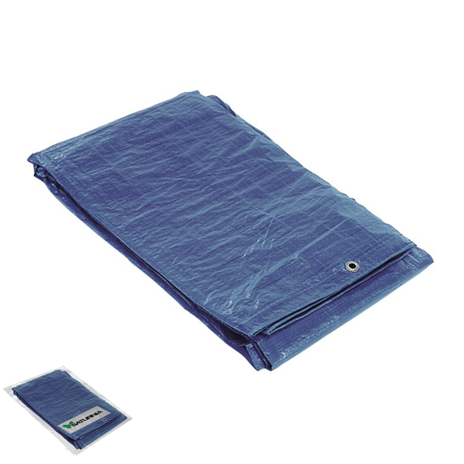 Lona Impermeable Azul Con Ojetes Met�licos 5 x 8 Metros (Aproximadamente)