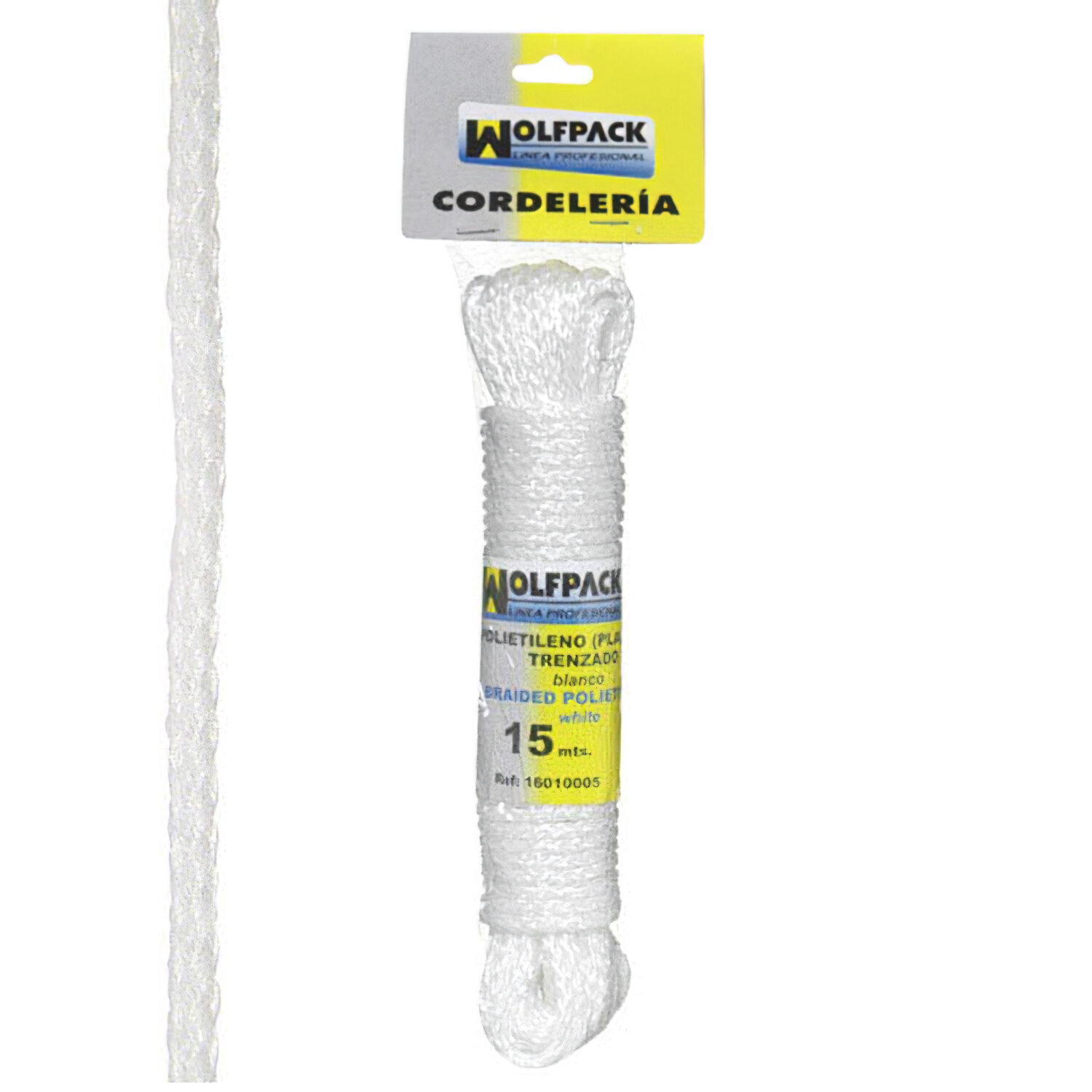 Cuerda Trenzada Pl�stico Blanca (Madeja 15 m.)