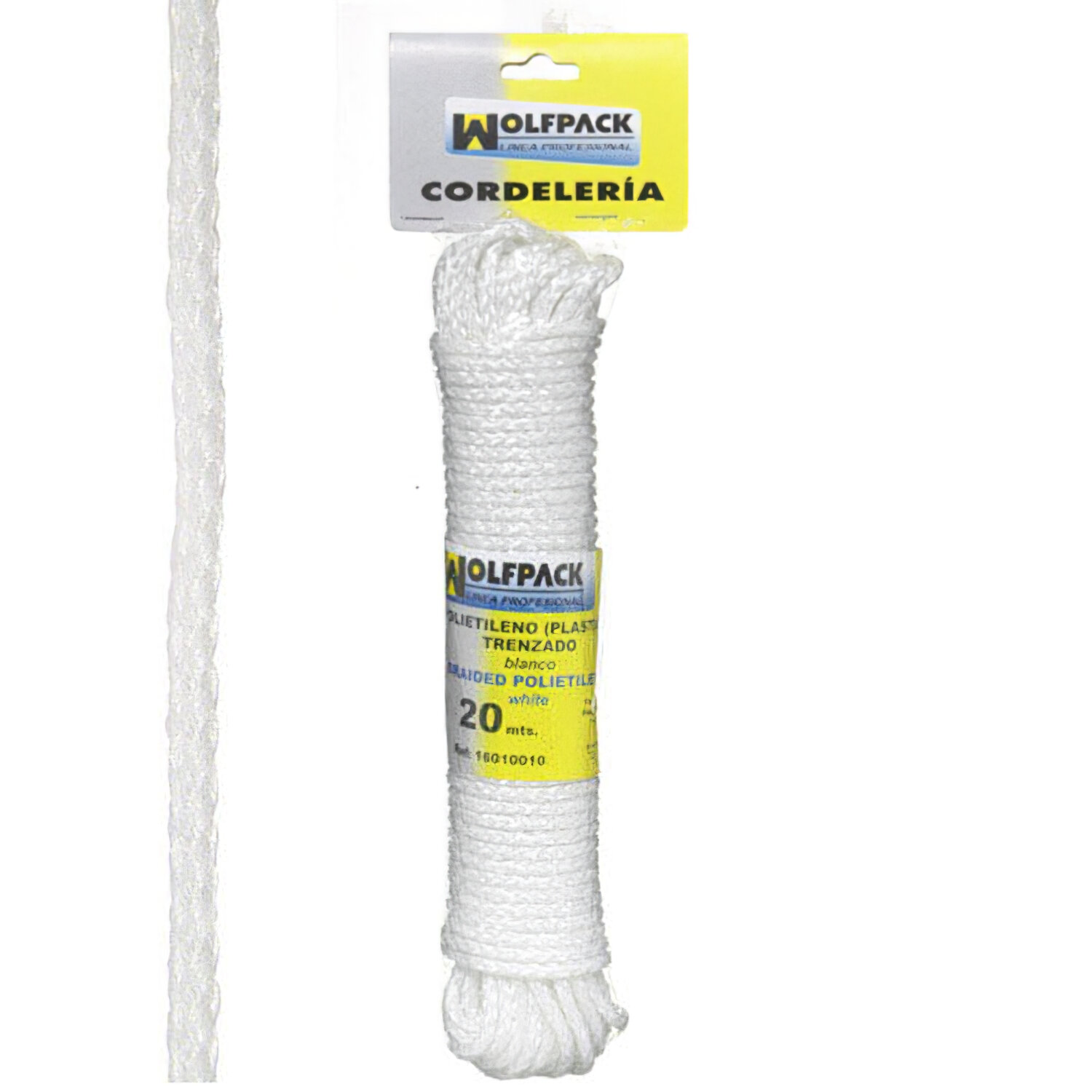 Cuerda Trenzada Pl�stico Blanca (Madeja 20 m.)