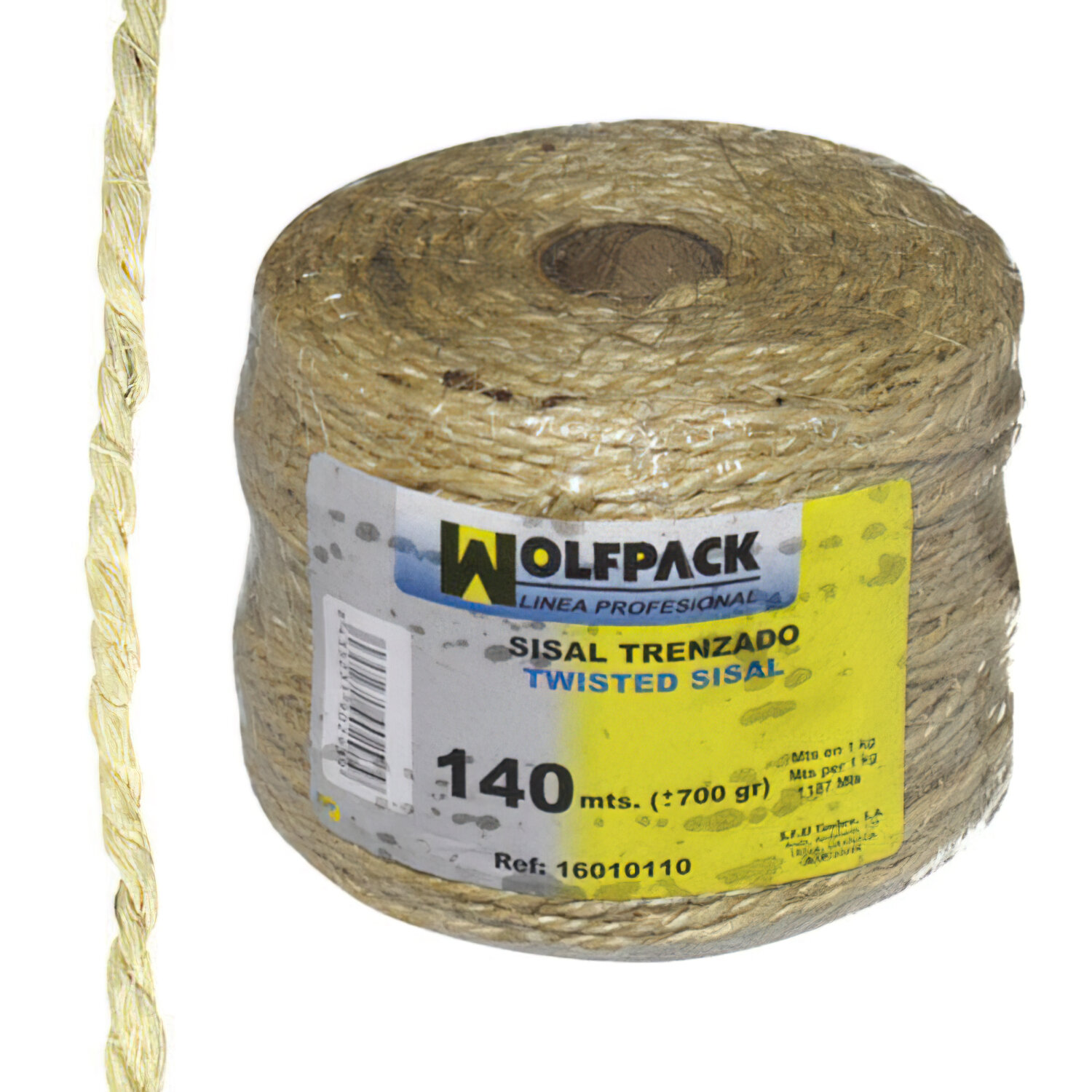 Cuerda Sisal N�3 4-2 Cabos (Bobina 700 gr./140 m.)