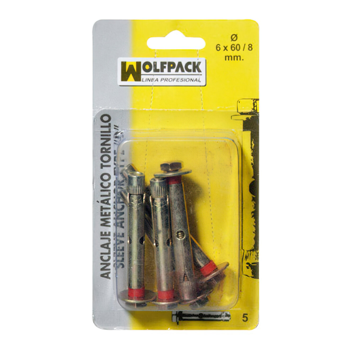 Anclaje Met�lico Tornillo 10x 70/12 mm. (2 Piezas)