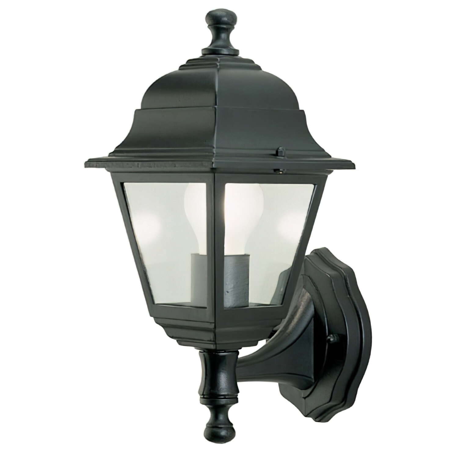 Farol Jard�n Soporte Bajo Negro