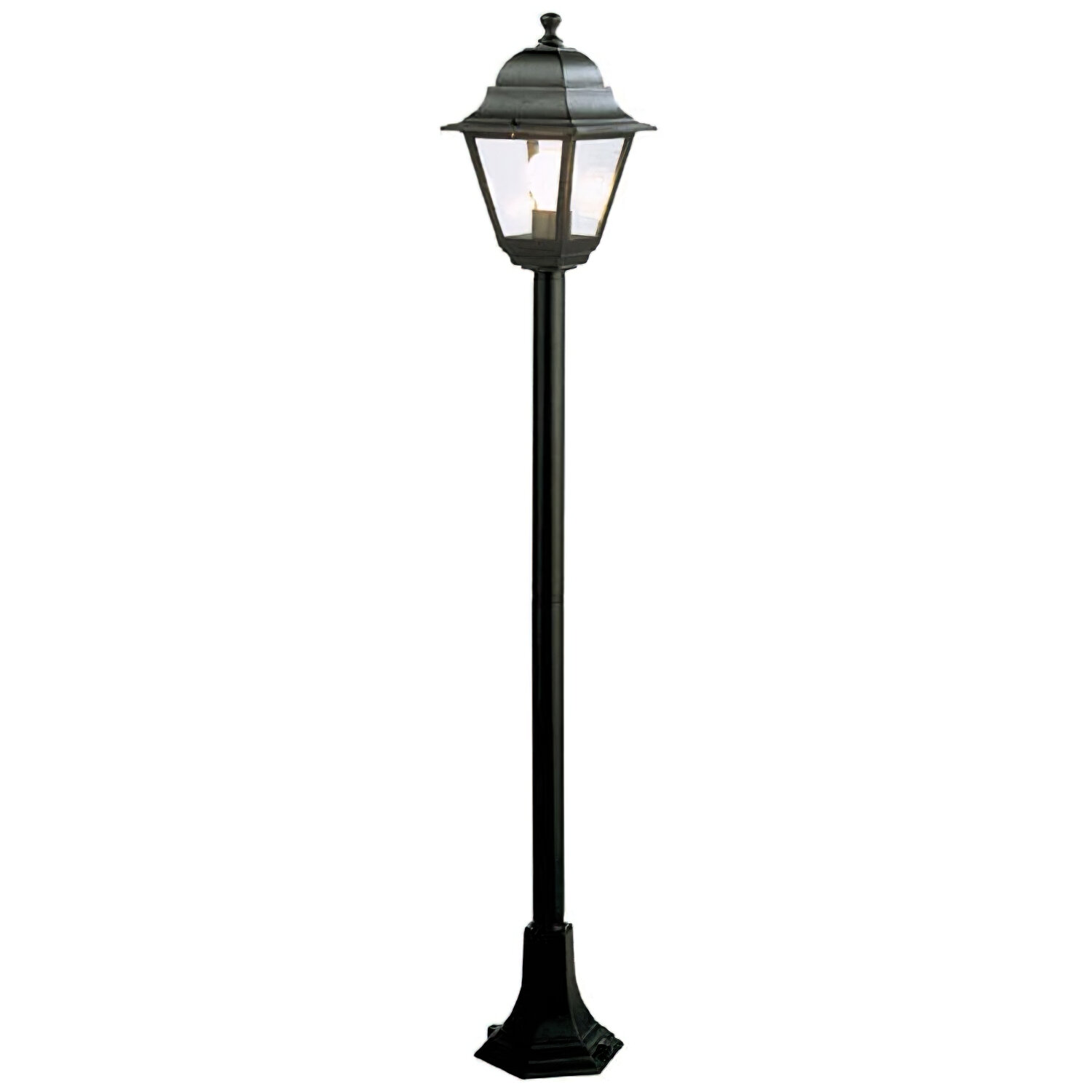 Farol Jard�n Con Columna 1,2 Metros Negro
