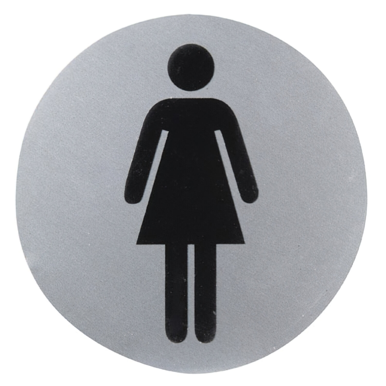 Cartel Aluminio Ba�o Mujer �12 cm.