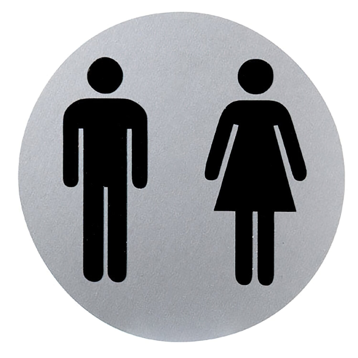Cartel Aluminio Ba�o Hombre/Mujer �12 cm.