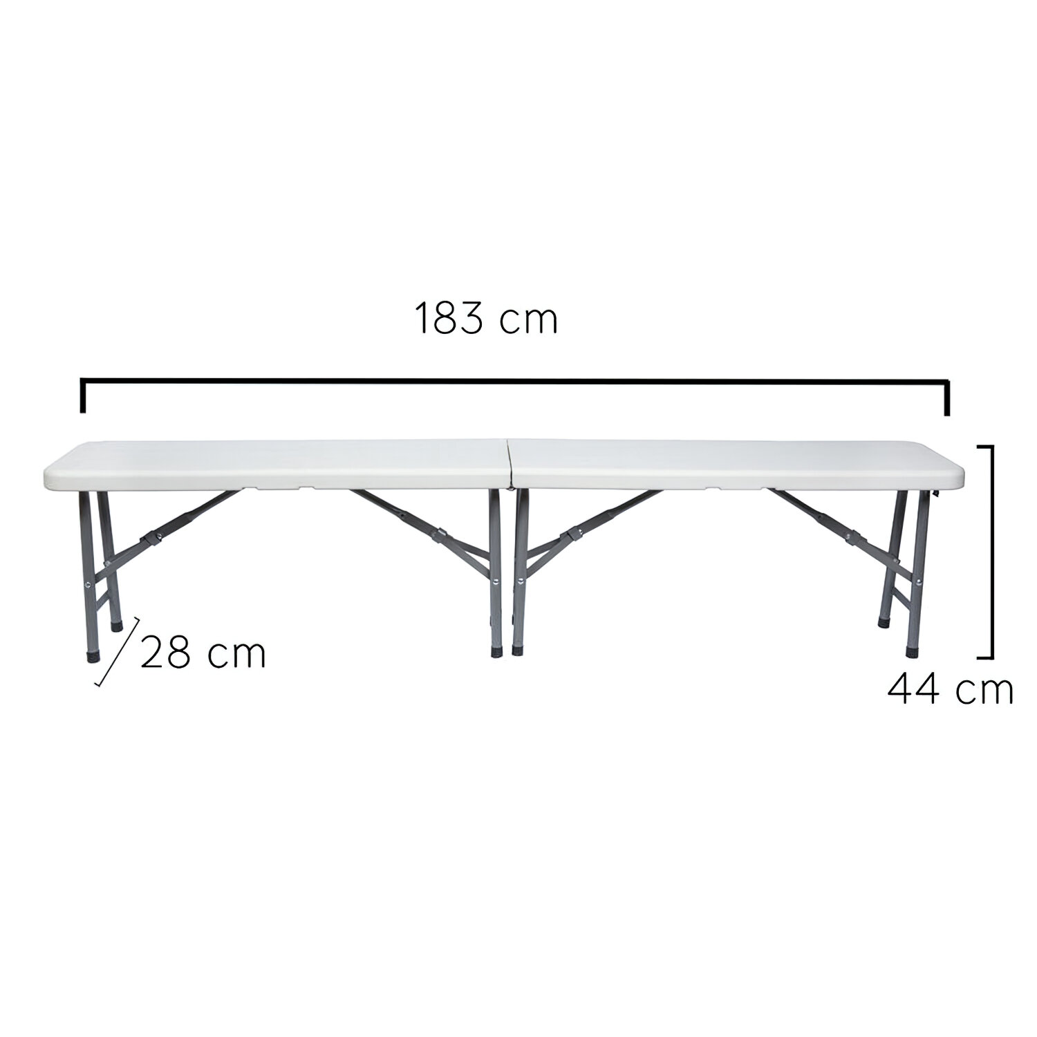 Banco Plegable 183x28x43 cm.