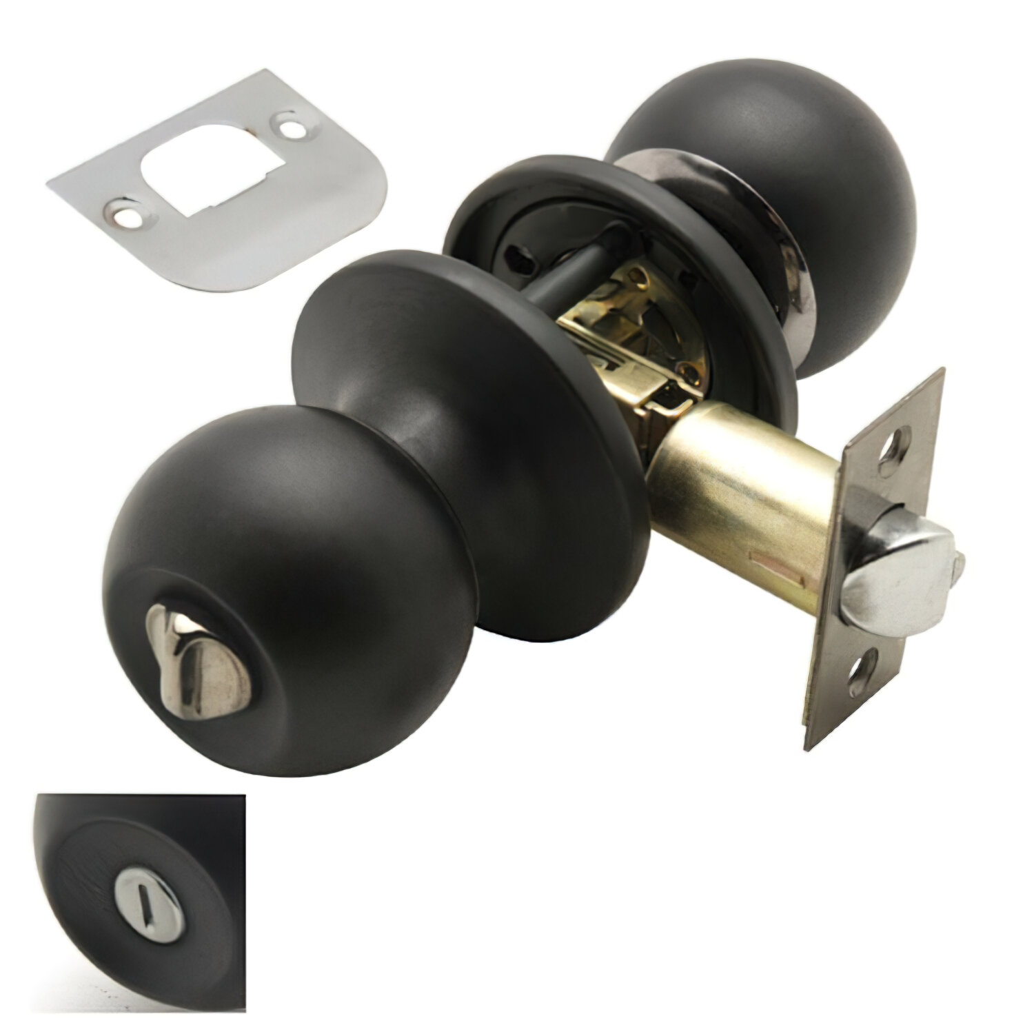 Pomo Puerta Wolfpack Con Condena Negro Para Ba�os