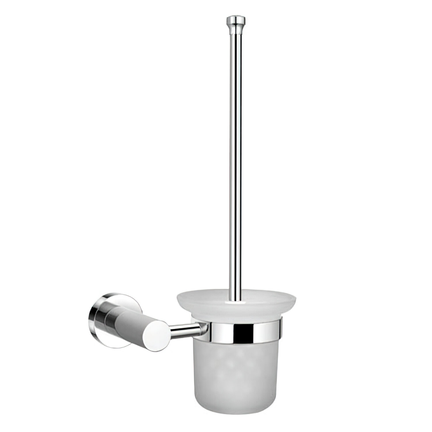 Escobillero Maurer Wc Pared Cristal Frost  Inoxidable