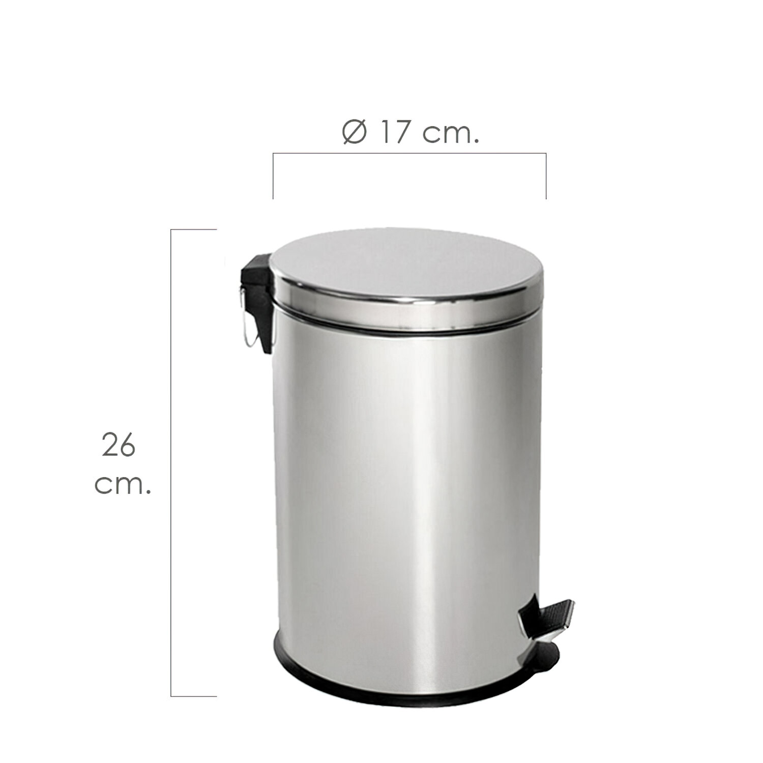 Papelera Maurer  Inoxidable   3 Litros � 17 x 26 cm.