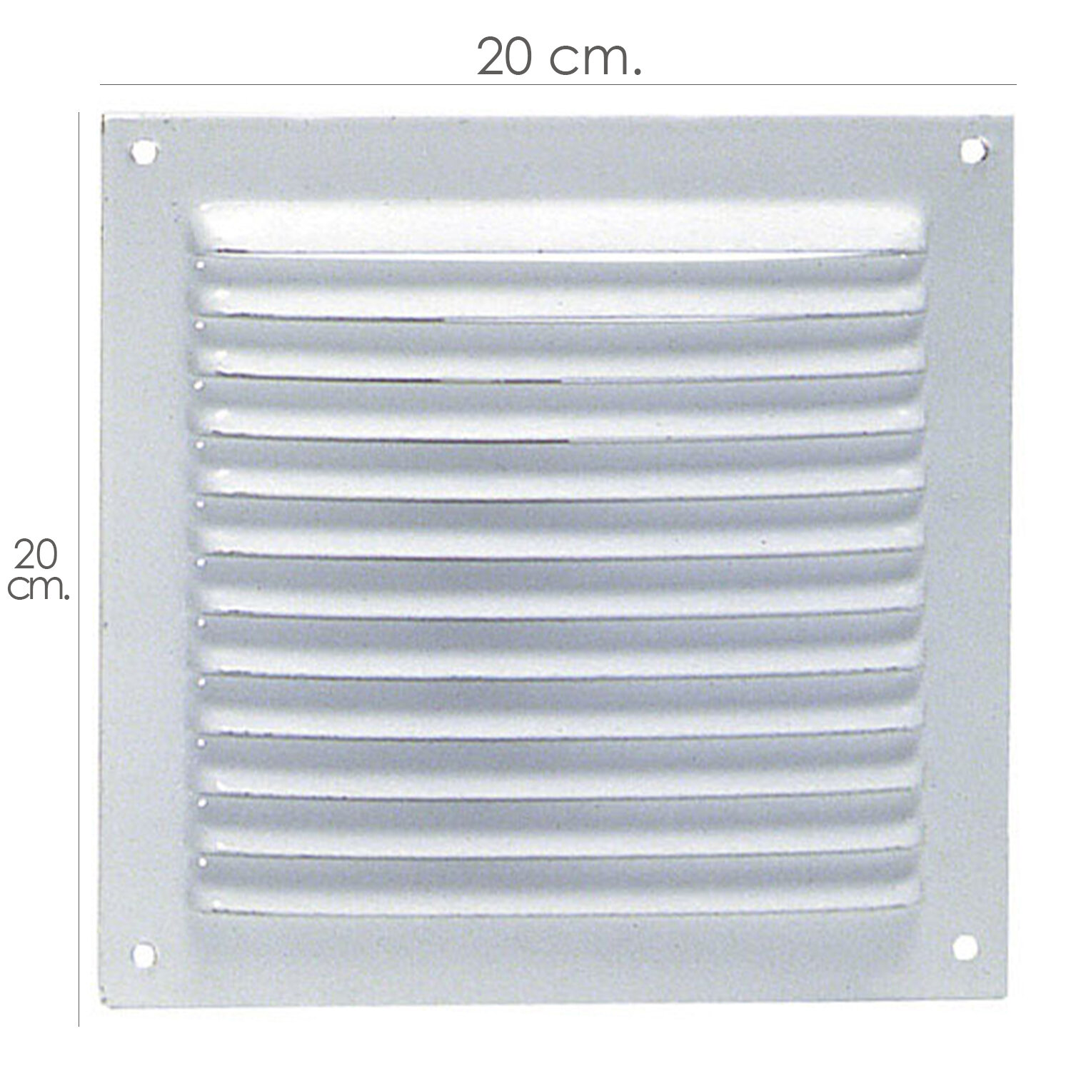 Rejilla Ventilaci�n Atornillar  20x20 cm. Blanca Lacada