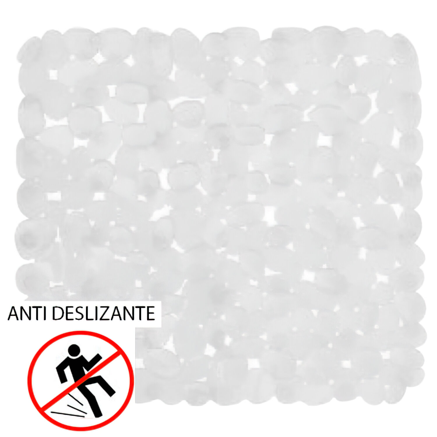 Alfombra Ba�o Antideslizante Stone 54x54 cm. Transparente