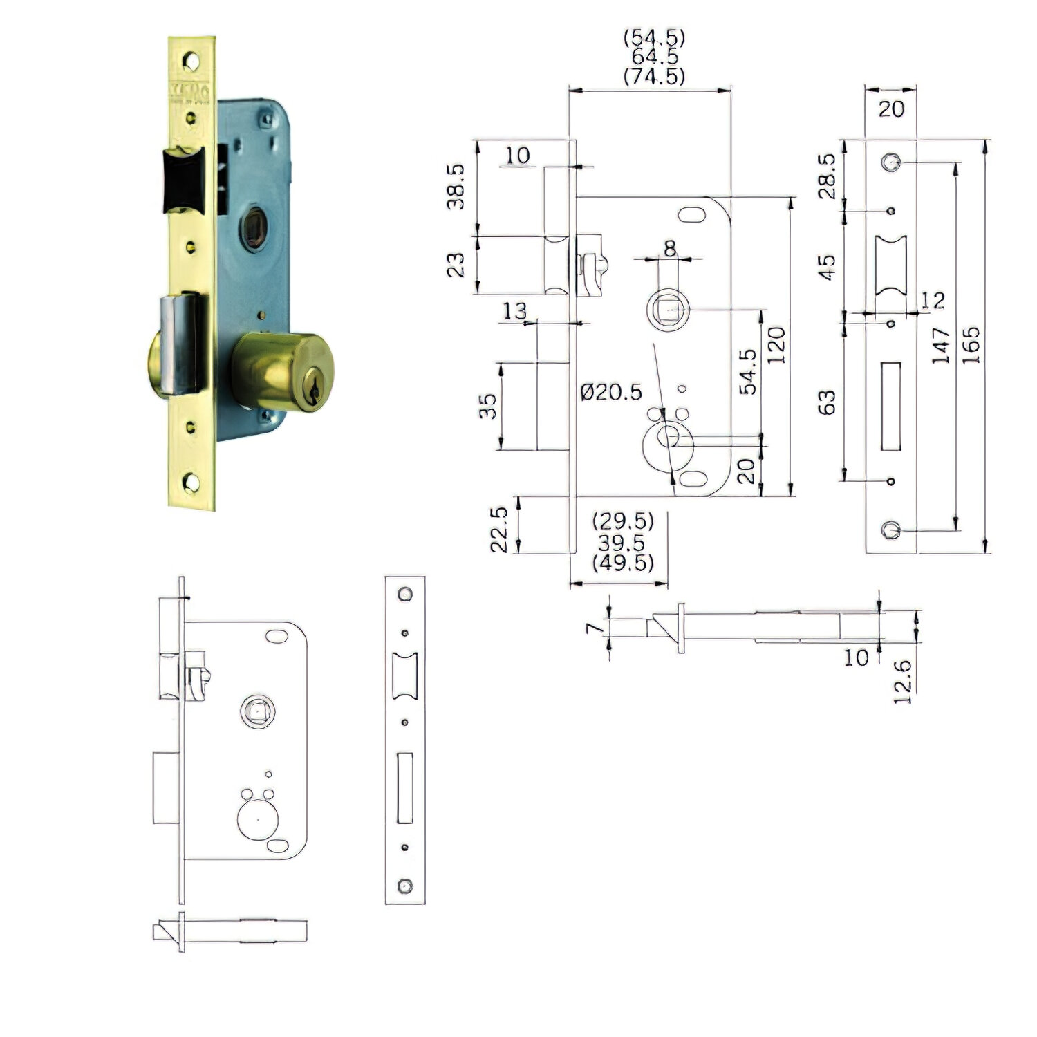 Cerradura Tesa 2000-hl/50