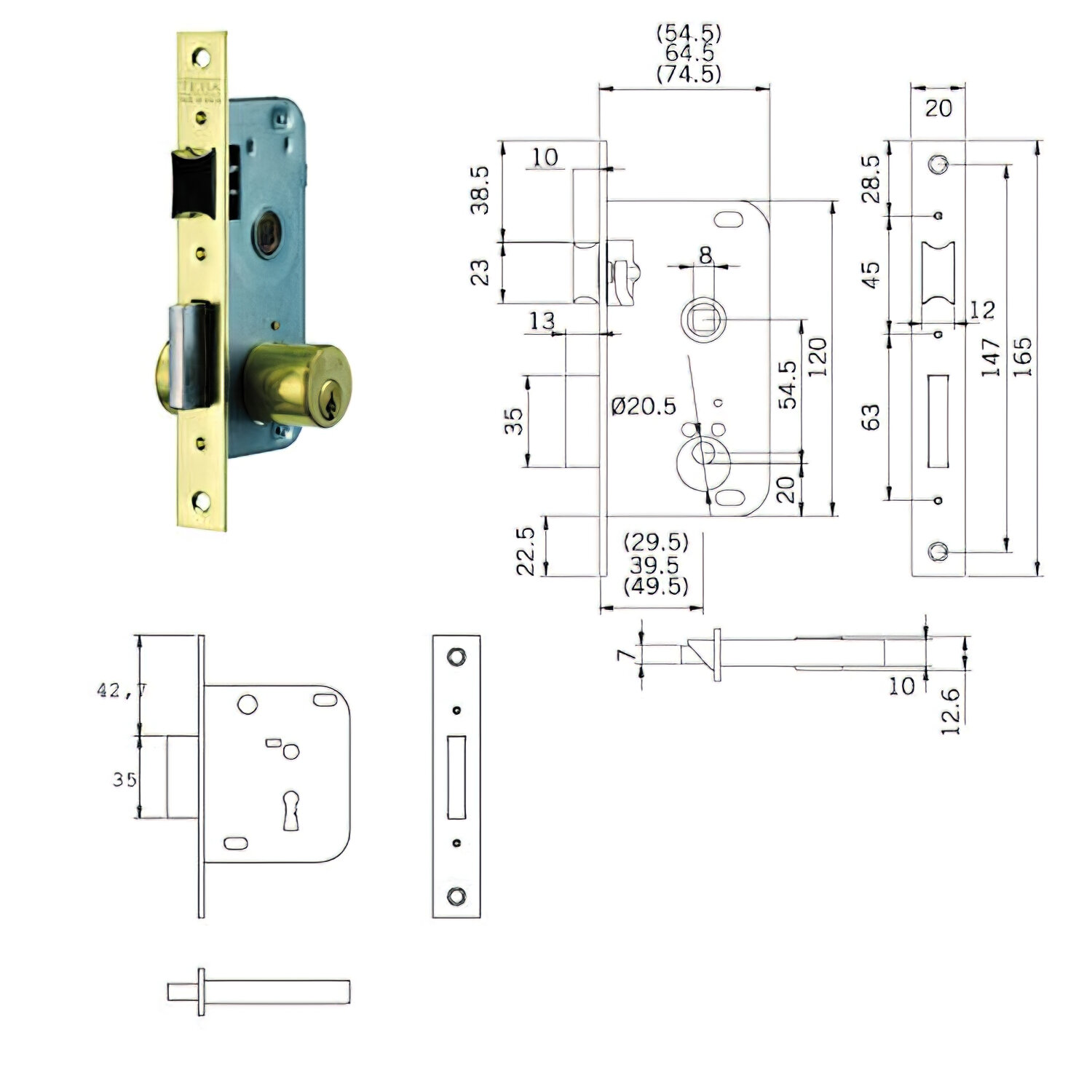 Cerradura Tesa 2003-hl/40