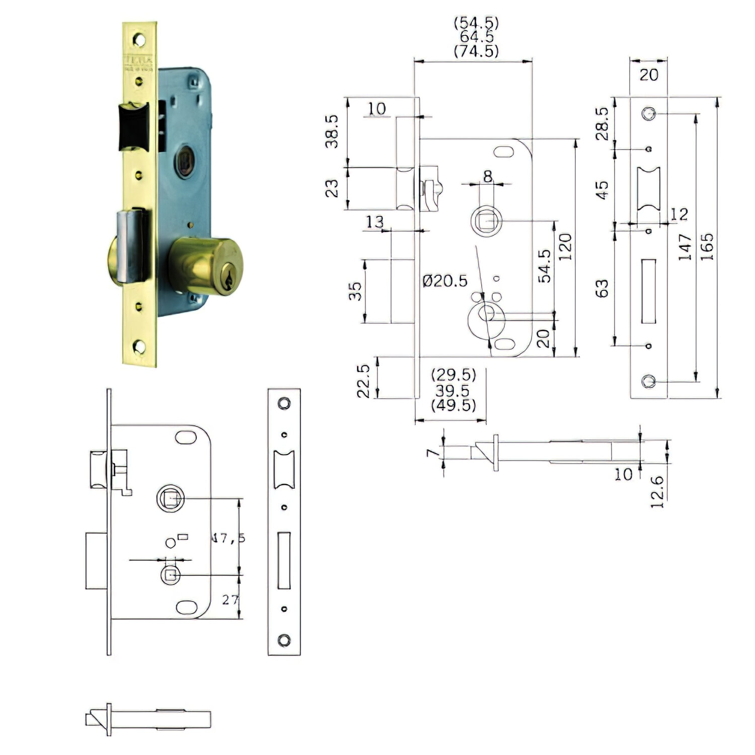 Cerradura Tesa 2004-hl/40