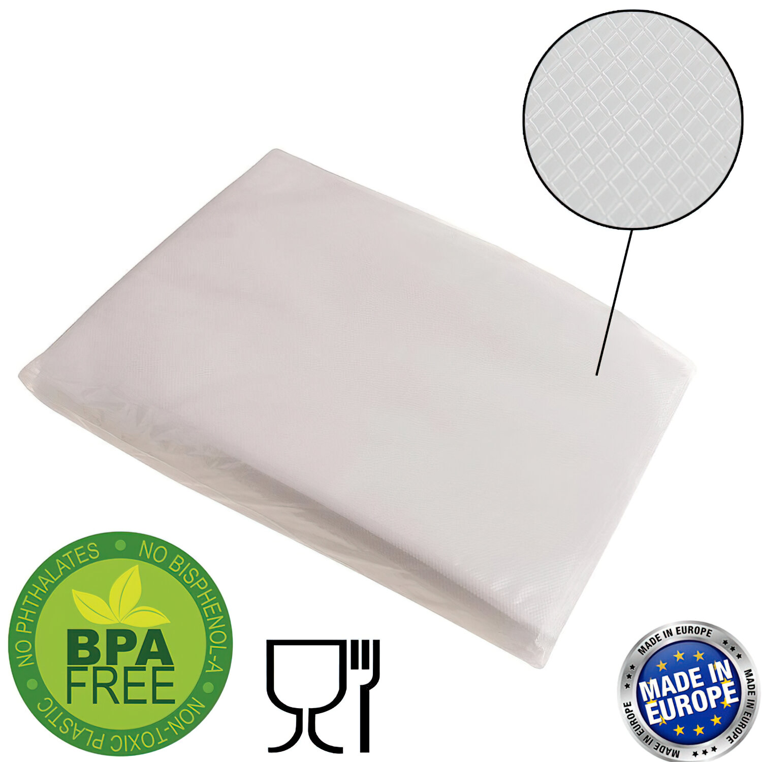 Bolsas Envasar Al Vac�o Gofrada 30x40 cm. (Paquete De 100 Unidades)