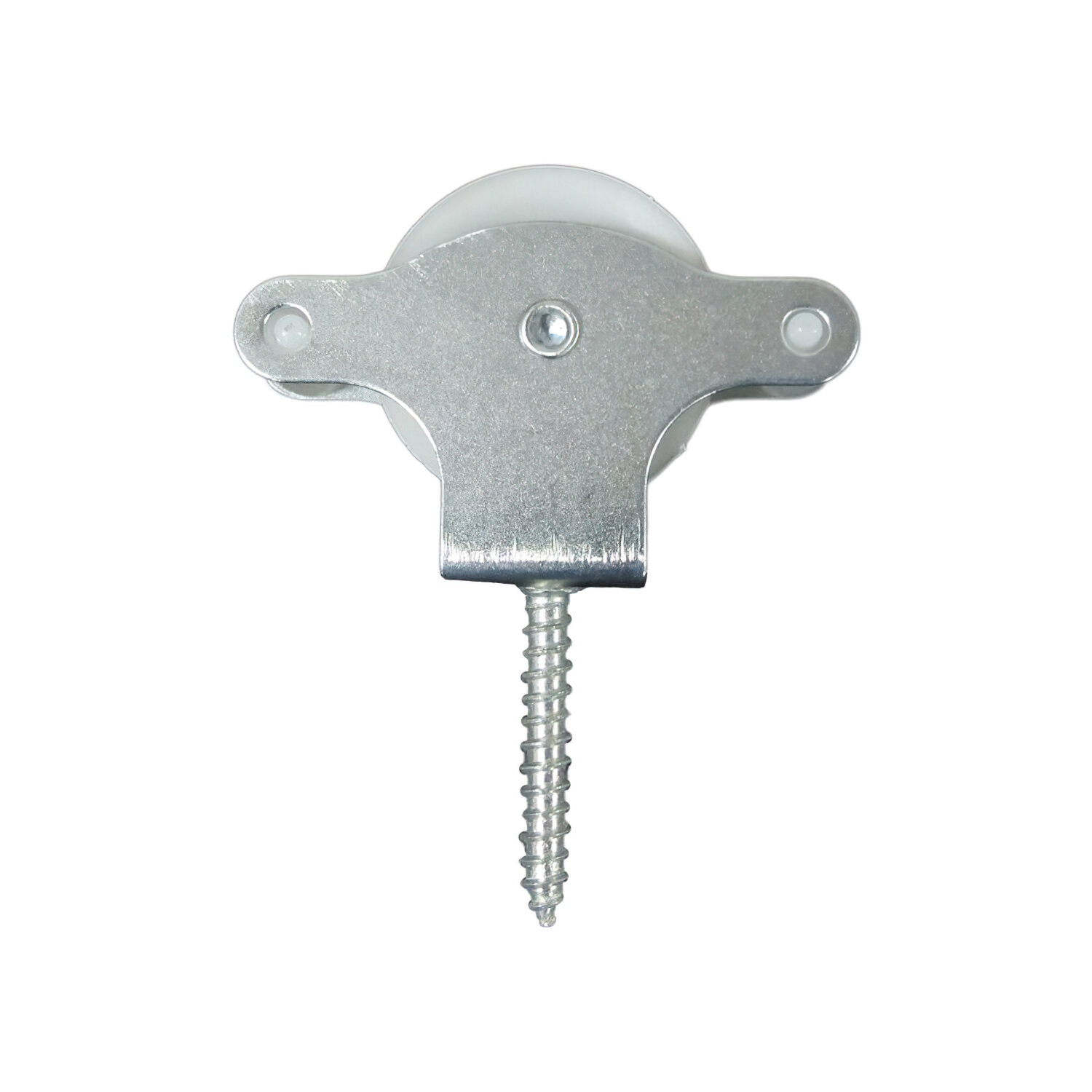 Polea Tendedero Wolfpack Zincado 40 mm. Roldana Pl�stico con Tirafondo