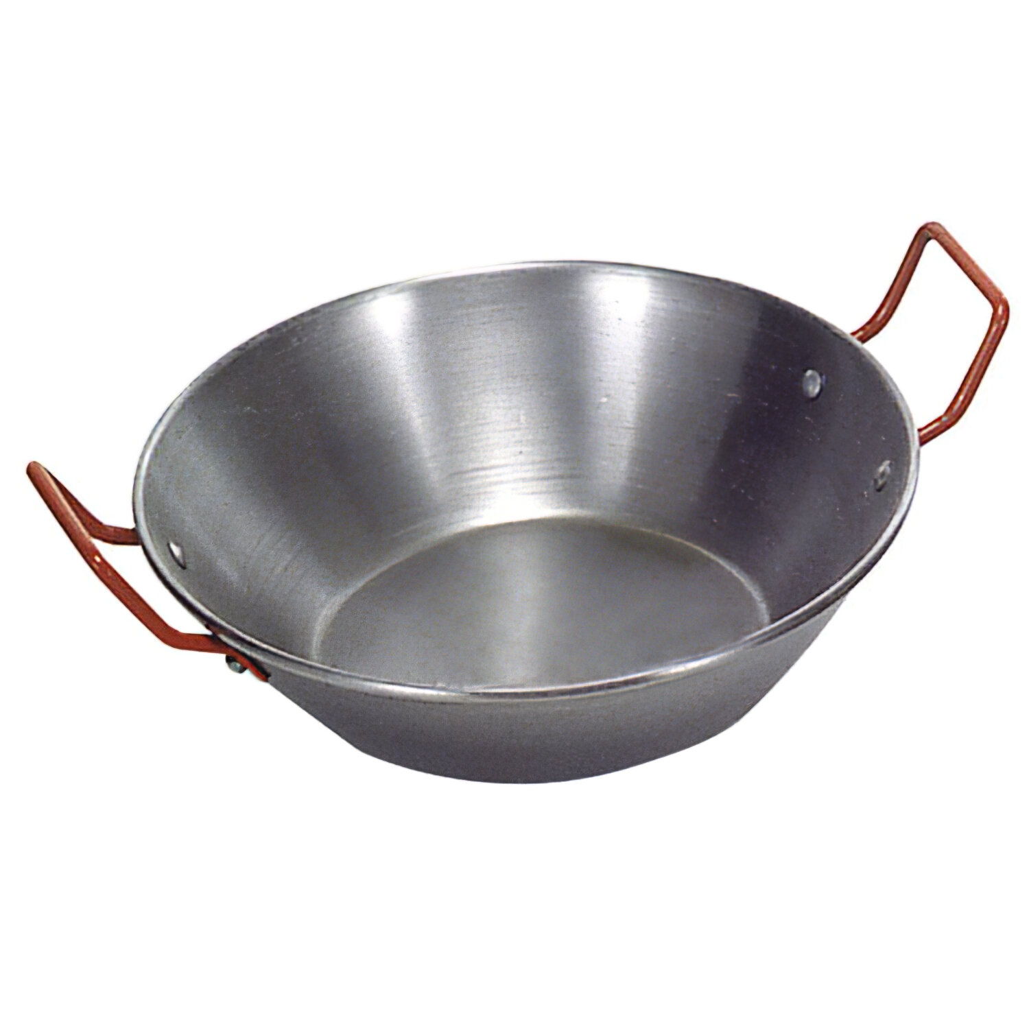 Sarten Honda Pulida Con Asas 38 cm.