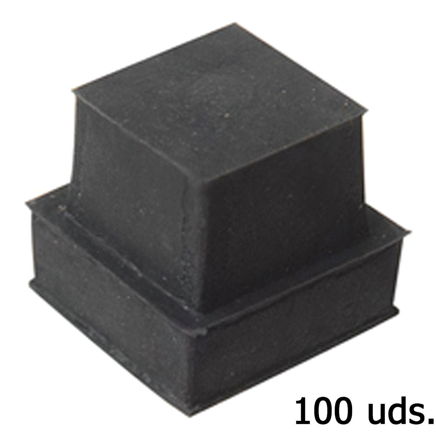 Contera Goma Cuadrada 32x32 mm. Bolsa 100 Unidades