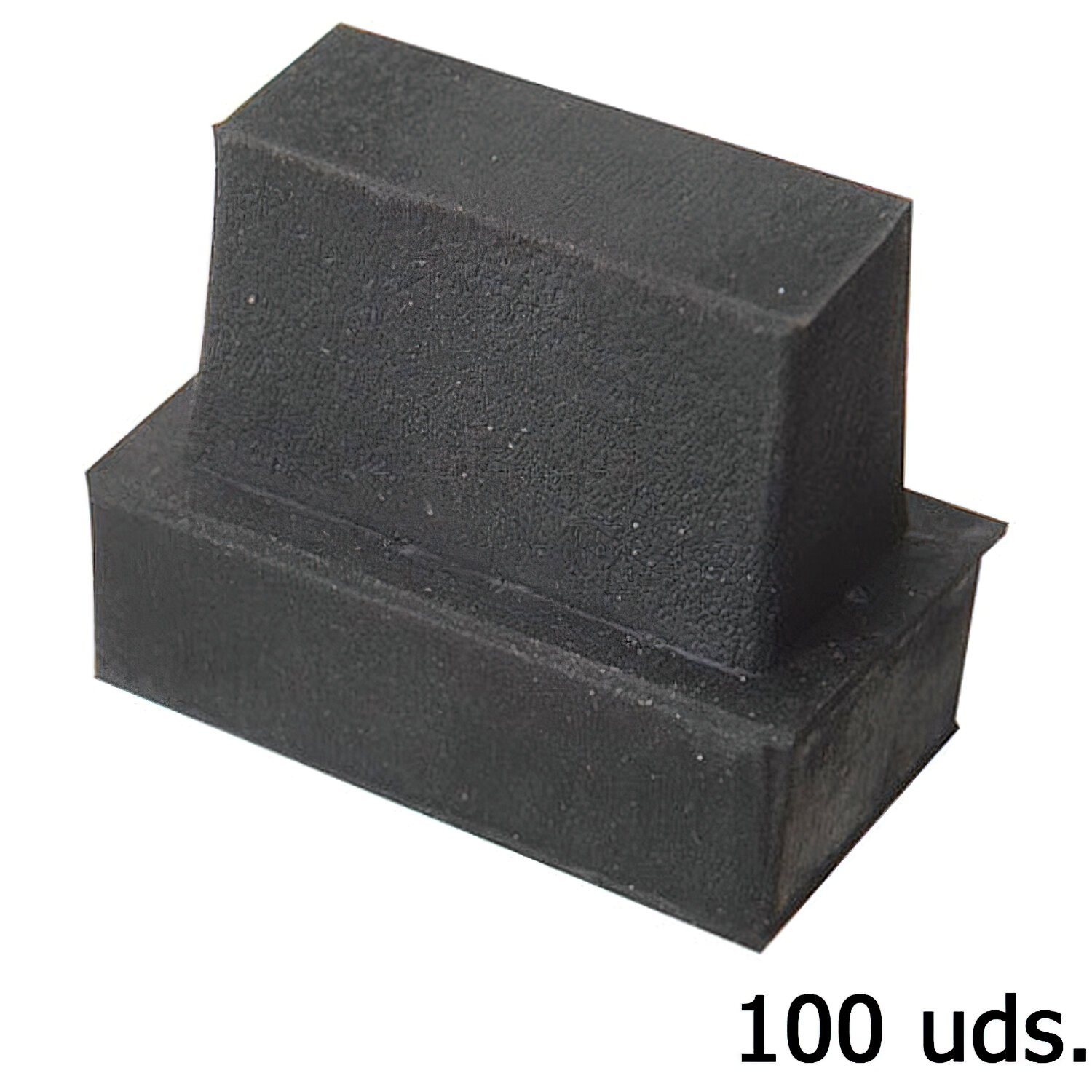 Contera Goma Rectangular 28 x 13 mm. bolsa 100 Unidades