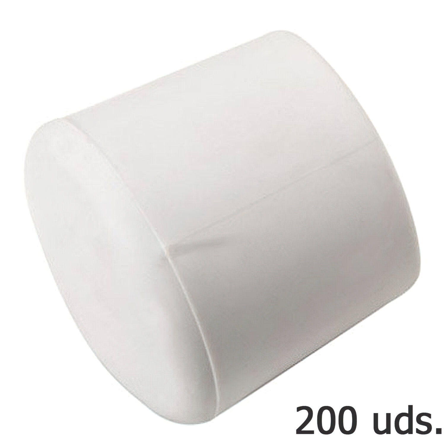 Contera Plastico Redonda Exterior Blanca 12 mm. Bolsa 200 Unidades