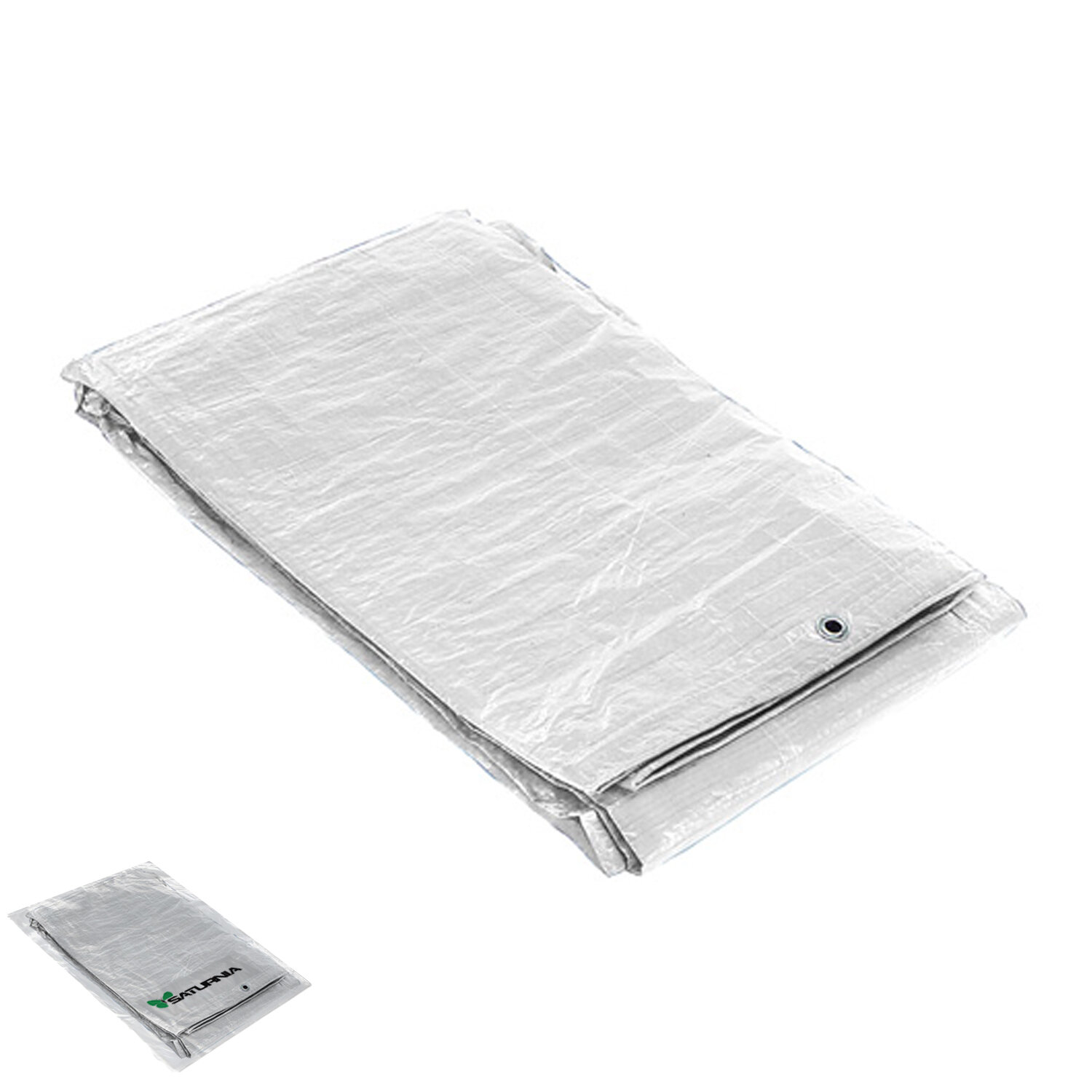 Lona Impermeable Blanca Con Ojetes Met�licos 3 x 4 Metros (Aproximadamente)