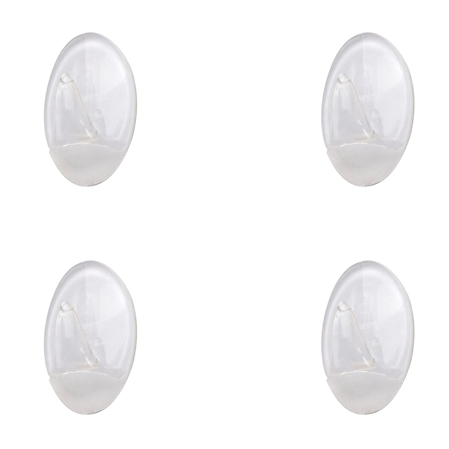 Colgador Oryx  Transparente Peque�o (Blister 4 Unidades) Adhesivo