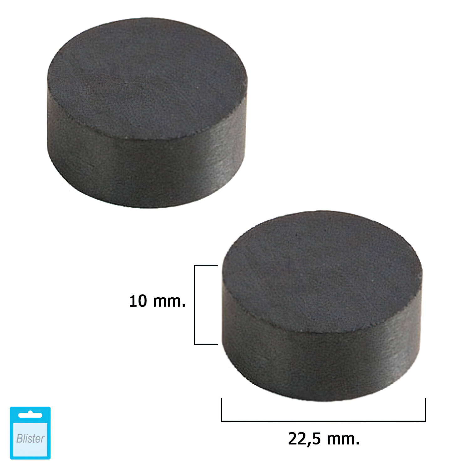 Iman Wolfpack Ferrita Redondo � 22,5x10 mm. (Blister 2 Piezas)