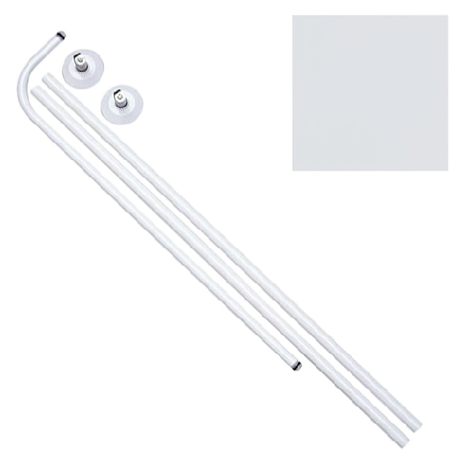 Barra Ba�o Curva 18 mm. (80x 80 A 122) Blanco