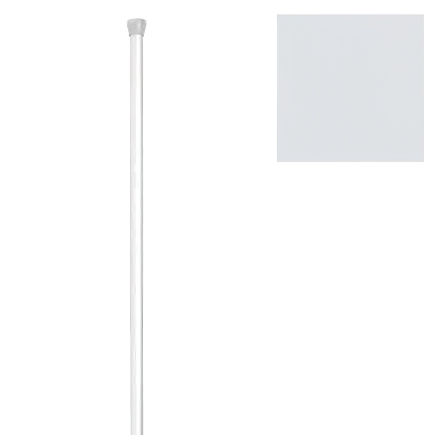 Barra Ba�o Recta Extensible 18 mm. (0,74-1,26) Blanco
