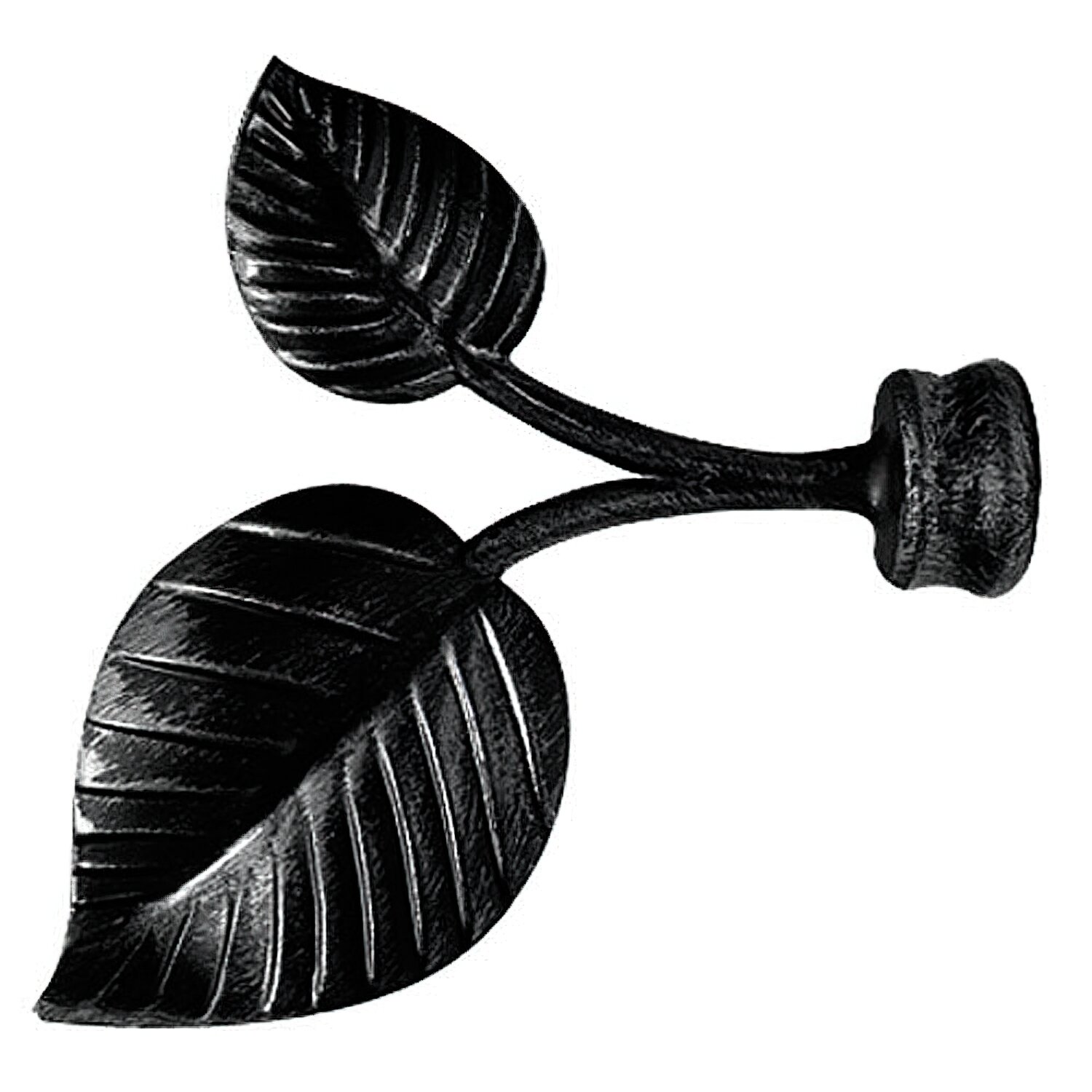 Terminal Forja Hojas � 20 mm. Negro  Juego 2 Piezas