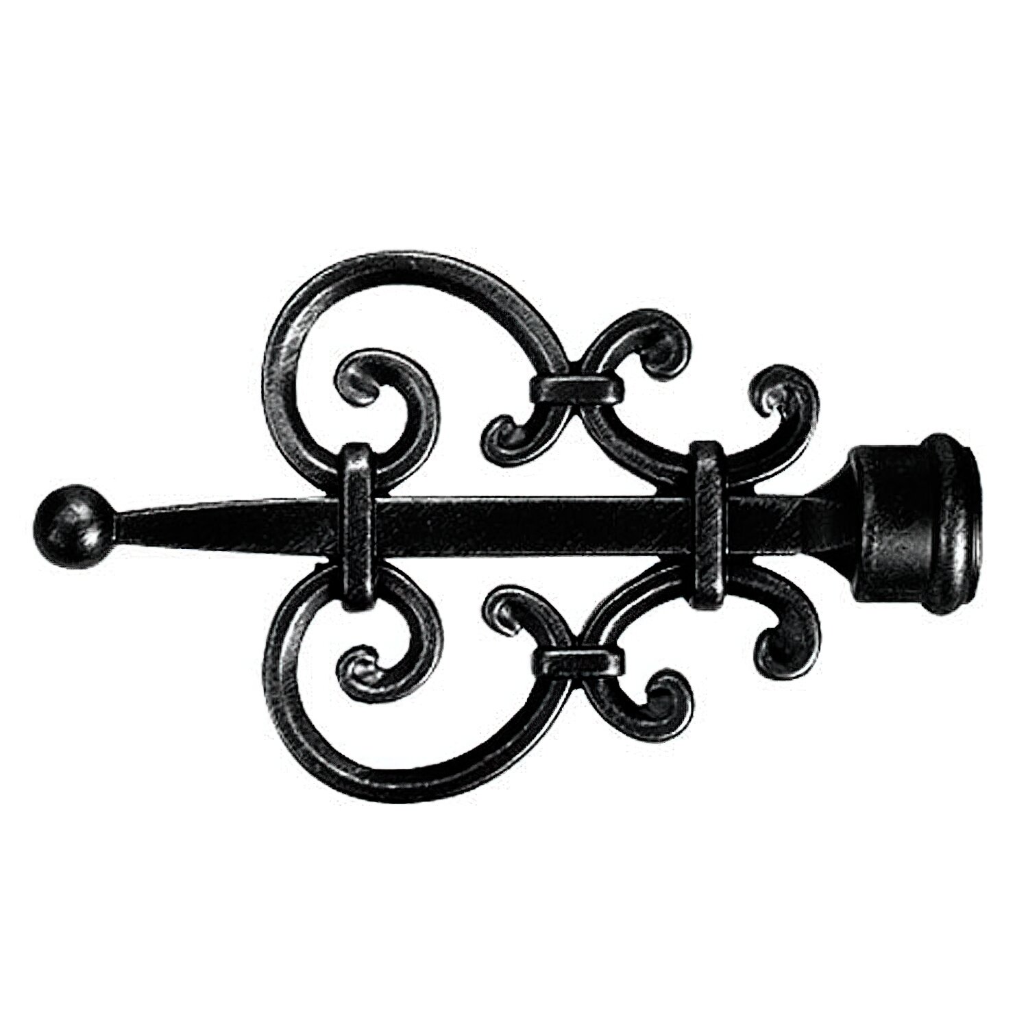 Terminal Forja Heraldico � 20 mm. Negro
