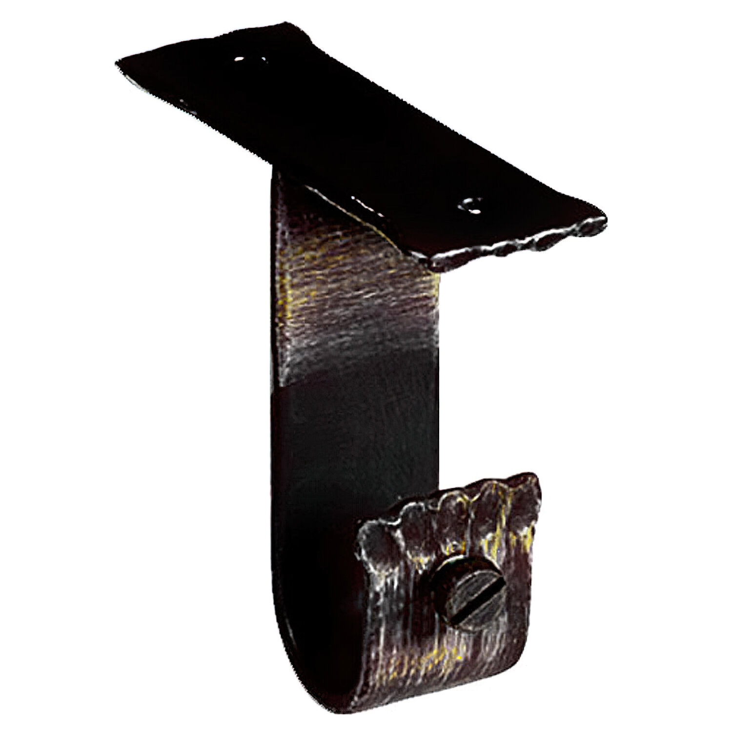 Soporte Techo Forja � 20 mm. Negro / Dorado (Blister 2 Piezas)