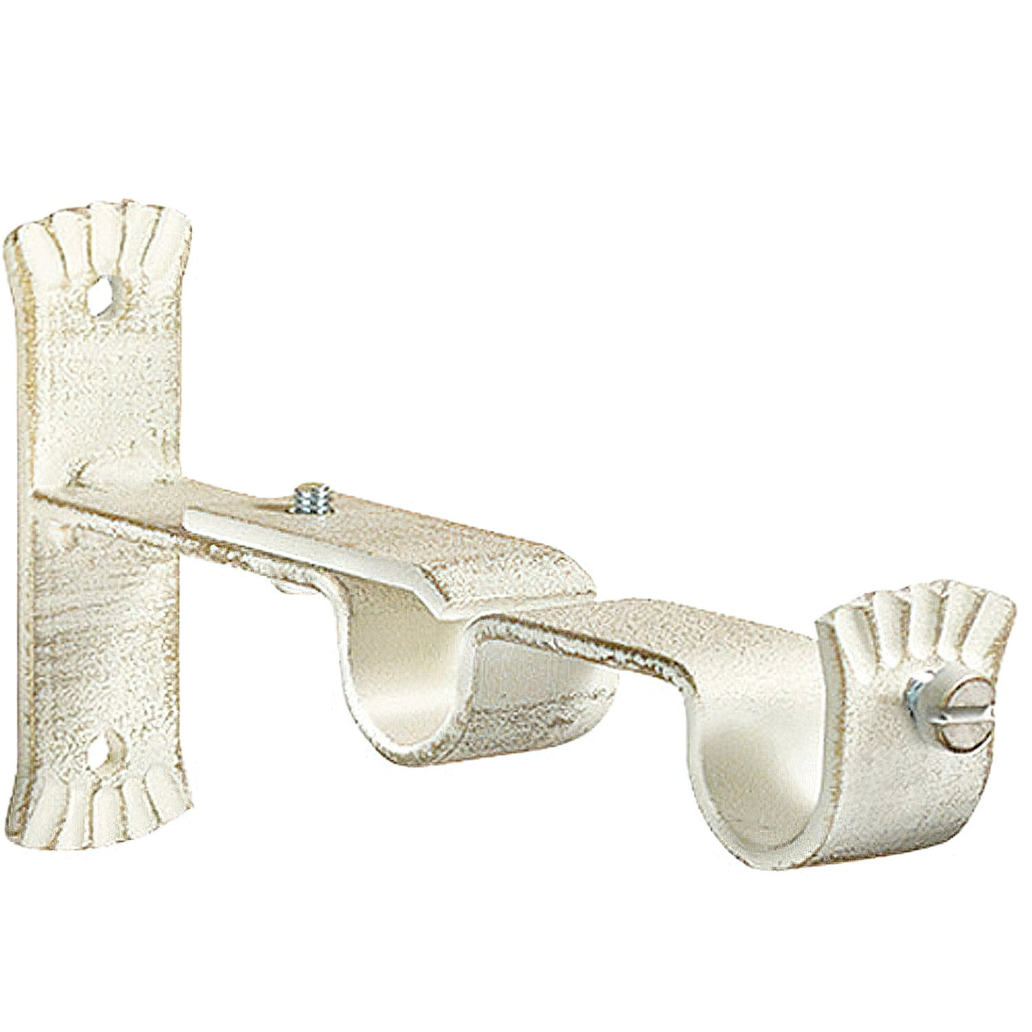 Soporte Doble Forja � 28 mm. Marfil / Oro  (Blister 1 Piezas)