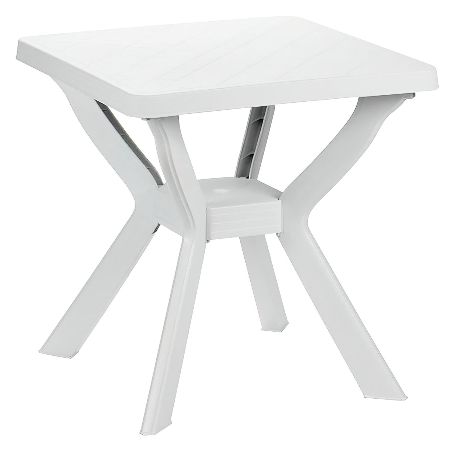 Mesa Resina Blanca Cuadrada 70x70x72 (Alt.) cm.